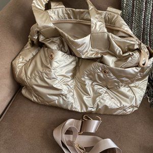 Chico's overlarge tote bag, gold